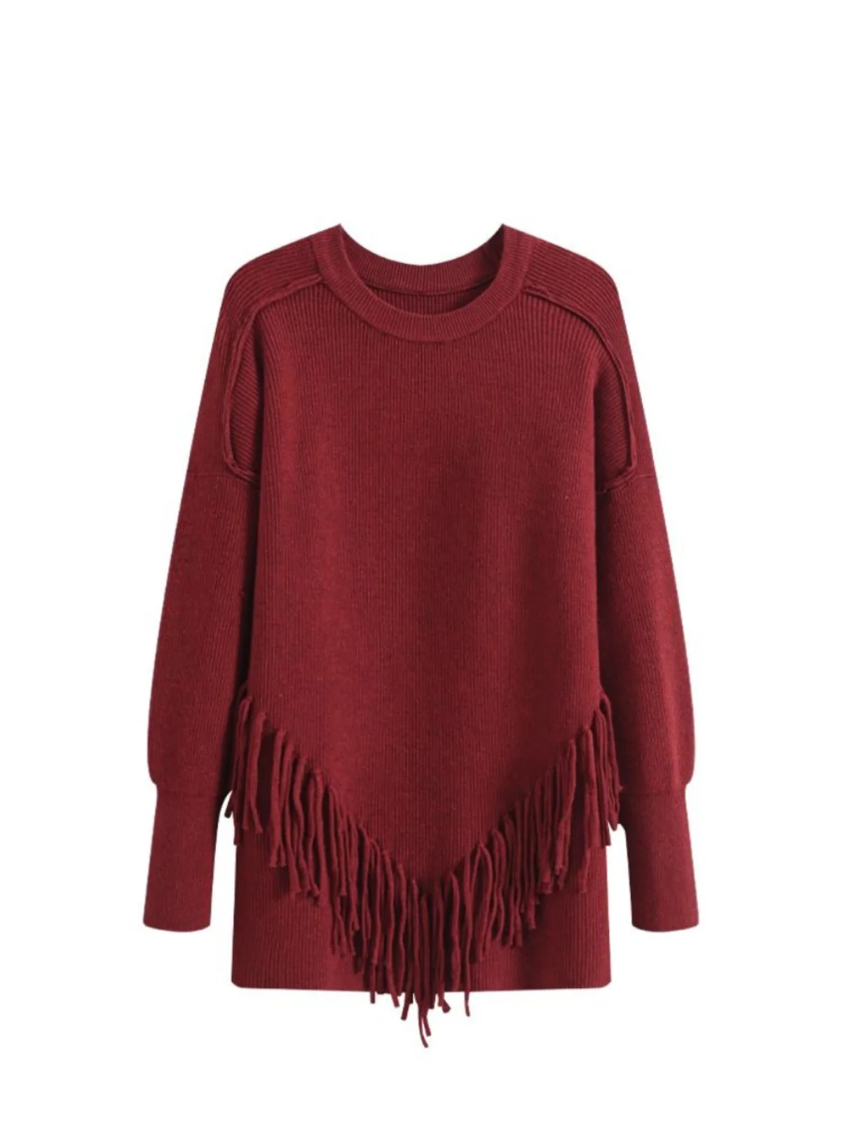 

Plus Size CaraCLUB plus Size Long Sve Knitted Sweater Women Spring Conceal Belly Slimming Trendy Top Korean Sle Loose Fit Casual