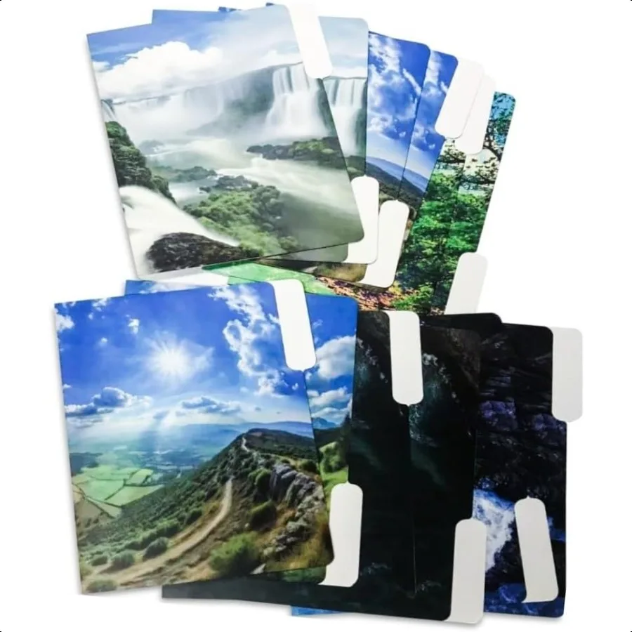 

6 Sets of Decorative File Folder The Design File Folders Comes with 6 Different Picture Printed Both Side The Pretty Folders wi