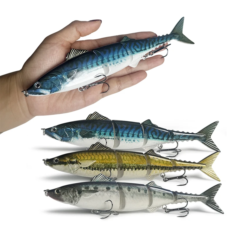 Appâts de pêche bioniques multi-sections, leurre pour mer et eau douce, coulée lointaine, poisson de préy, marc de pêche universels, 20cm, 55g