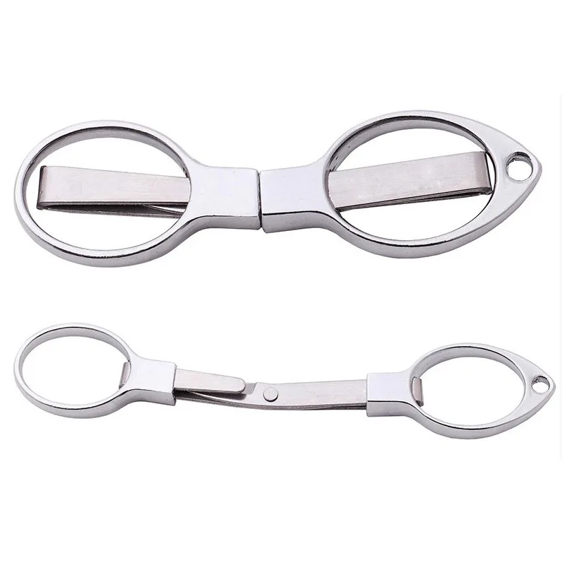 Stainless Steel Retractable Scissors. Household Retractable Travel Portable Fishing Line Head Light Sharp Mini Scissors