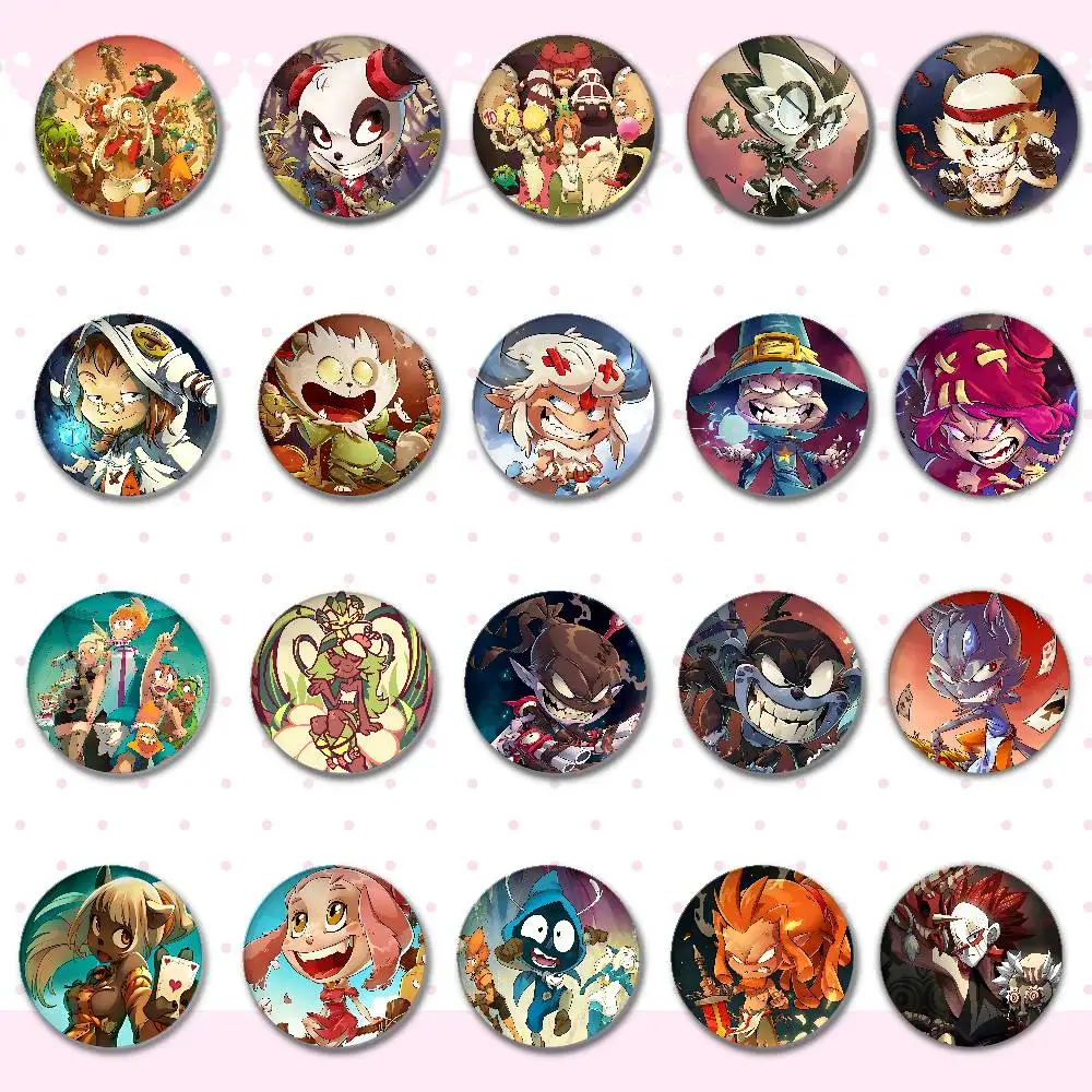 Coole D-Dofus-Spielabzeichen, runde Brosche, niedliche Cartoon-Idol-Cosplay-Abzeichen, DIY-Rucksack-Kleidungs-Schmuck-Pins