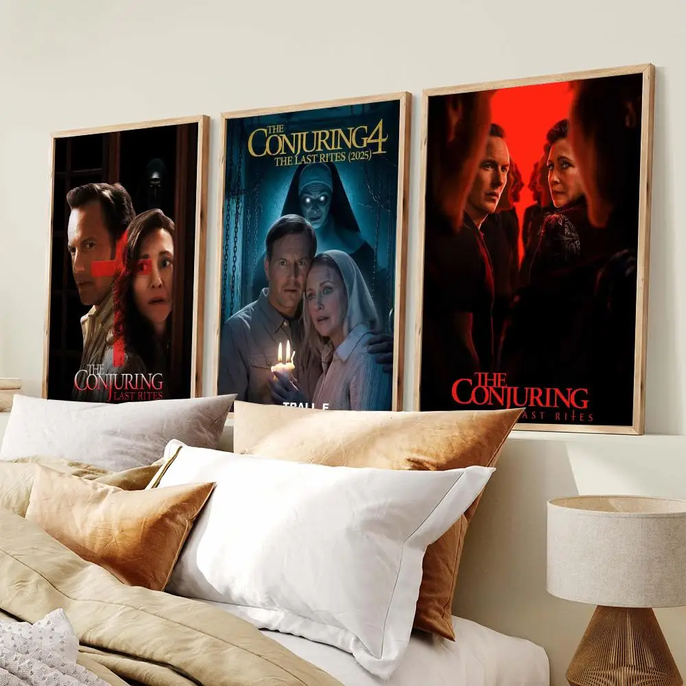 Movie T-The Conjuring Last Rites Poster PP Wall Art Prints Poster for Dorm Room Apartment Home Office Room Decor Gift Waterproof