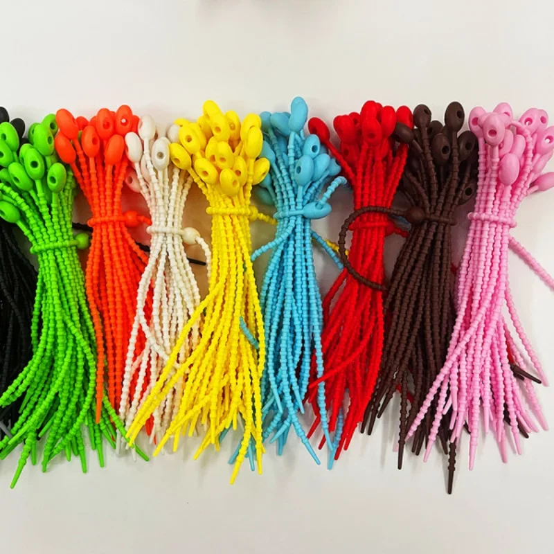 Pcs/Lot Silicone Reusable Bag Ties Twist Wire Fasten Cable Zip Tie Headset Data Line Wire Universal Tie