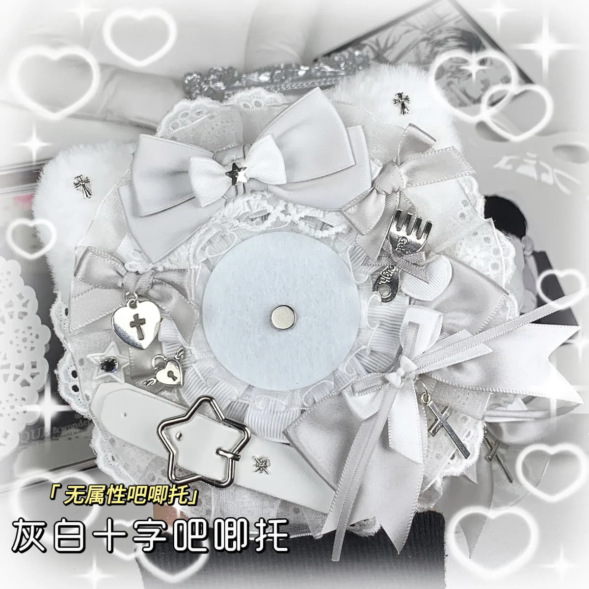 Gary Lace Badge Holder Ribbon Anime Cosplay Lolita Goods Display Luxury And Exquisite Bow Lace Card Holder