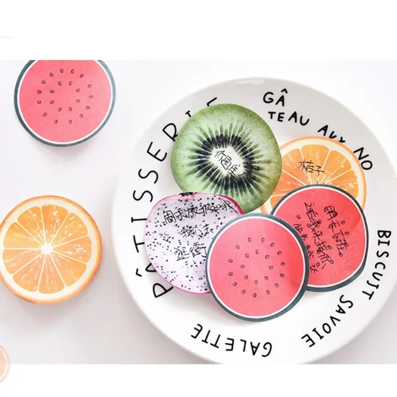 1 قطعة مذكرة الفاكهة الطازجة الوسادة مذكرة الوسادة الصغيرة ملاحظات لاصقة مذكرة المفكرة مدرسة التموين المرجعية التسمية هدية #2