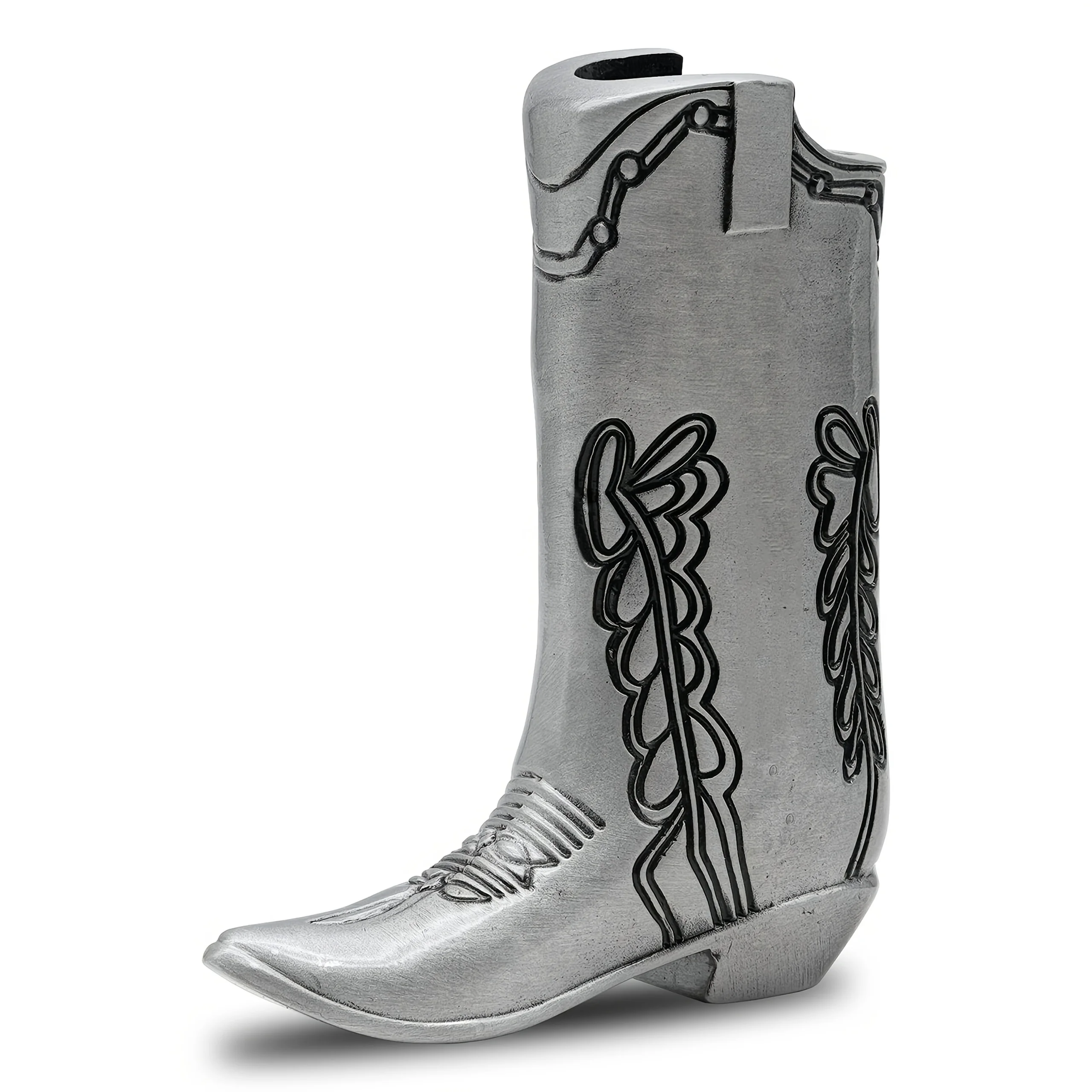 Retro Unusually Metal Western Cowboy Boots Lighter Case Decorative Cover for BIC Mini J5 Lighter
