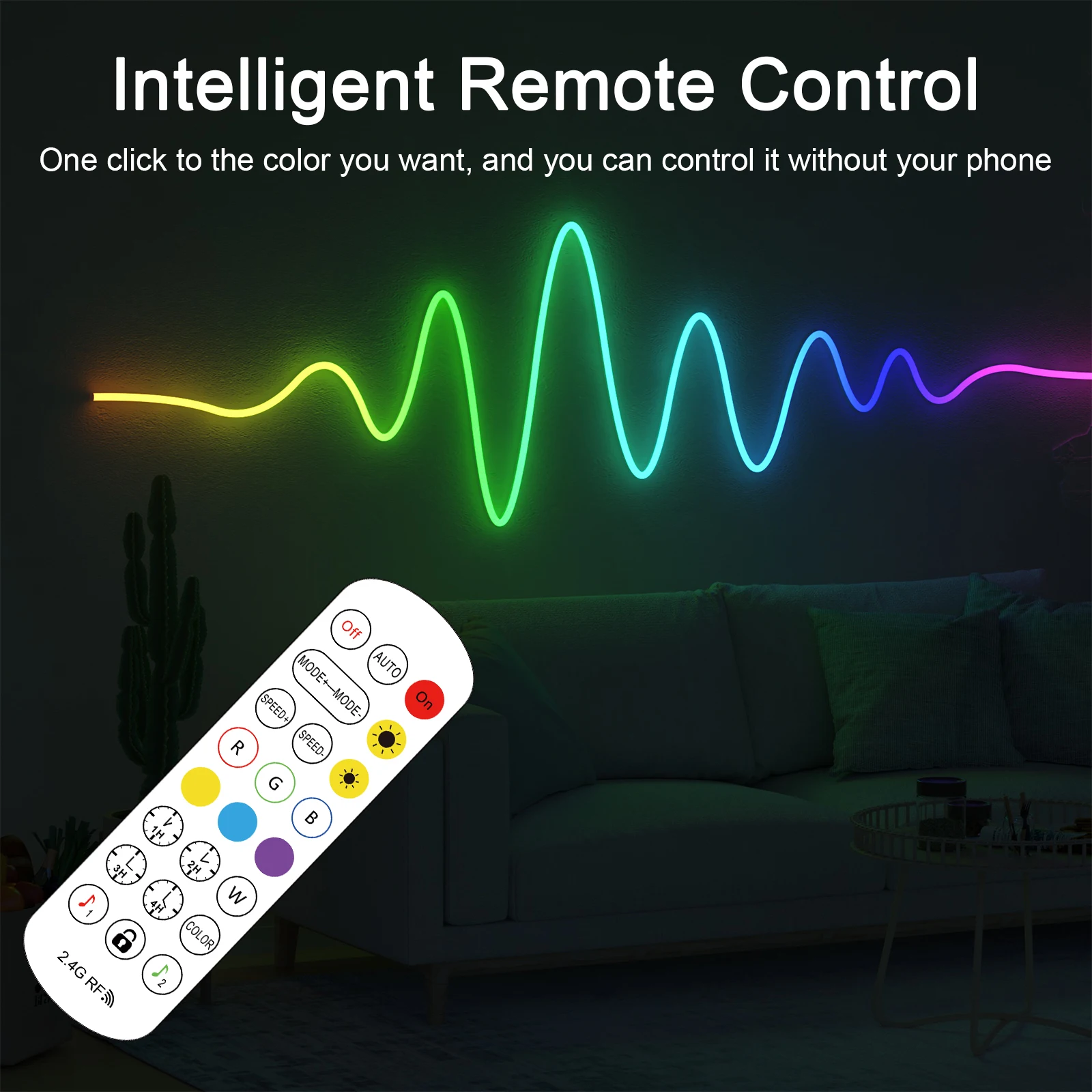 RGB LED Neon Rope Light Strip, IP67 à prova d'água, Barra de luz DIY, Controle APP, Música Sync, Decoração Backlight TV, Wi-Fi