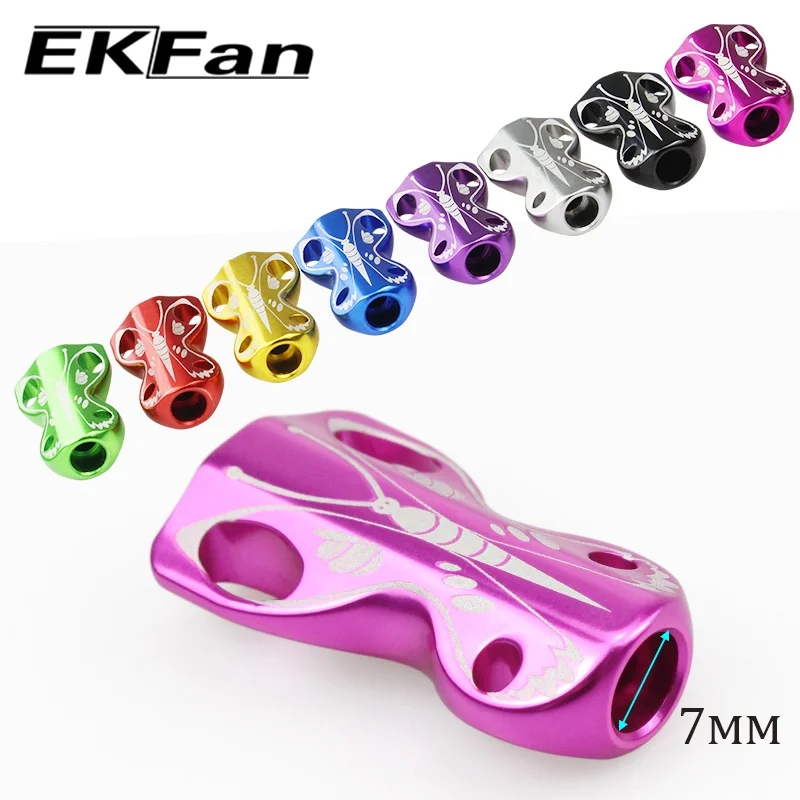 EKfan 1 pièce Bouton de moulinet de pêche en alliage d'aluminium creux, forme papillon, pour moulinet de baitcasting, compatible A/D/S, avec roulement 7*4*2.5mm, pièce de rechange DIY pour moulinet de pêche à la ligne