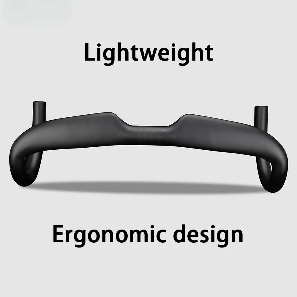 Carbon Fiber Bicycle Handlebar UD Matte 31.8MM Track Cycling Road Bike One-Piece Bend Handlebar