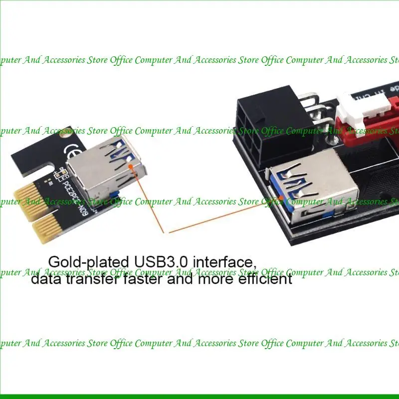 U55C Vollgeschwindigkeit PCI 1x bis 16X Riser Cable Graphics Card Extension Kabel PCI für Express Riser Abtender für GPU Minin