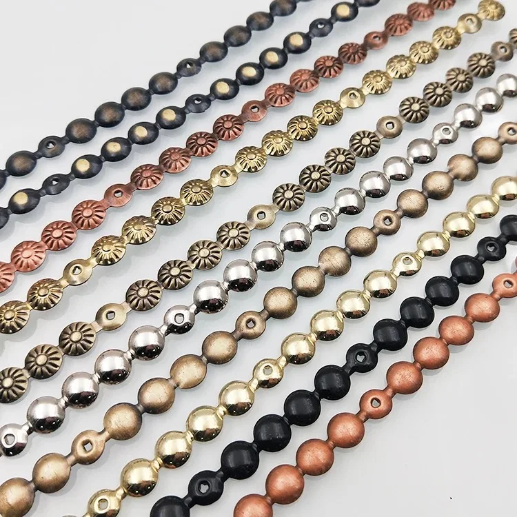5Meters/Lot Nail Strips 11mm Brass Nickel Bronze Decorative Nail Trims Tapes Upholstery tacks Sofa bedside Chair Nail Renovation