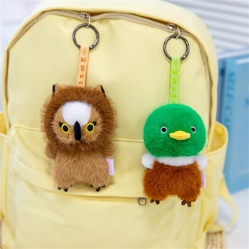 

Cute Bird Plush Toy Pendant Owl Parrot Chicken Duck Stuffed Animal Doll Girl Backpack Decoration Christmas Gift For Kids