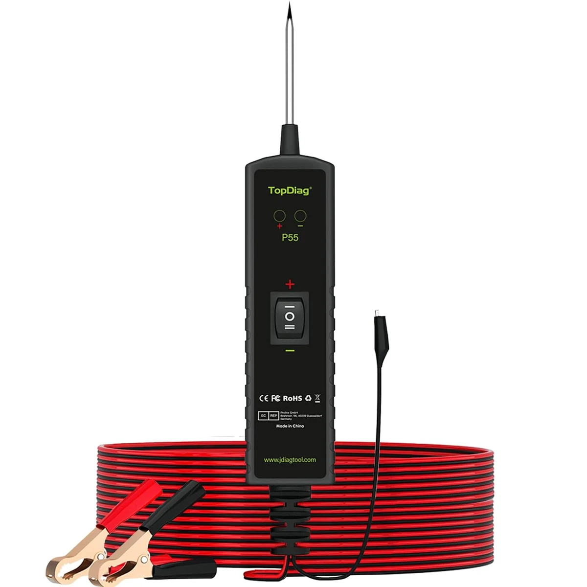 

Topdiag P55 автомобильный тестер электрических цепей комплект зондов питания 12 В 24 В автомобильный тестовый светильник авто диагностический инструмент