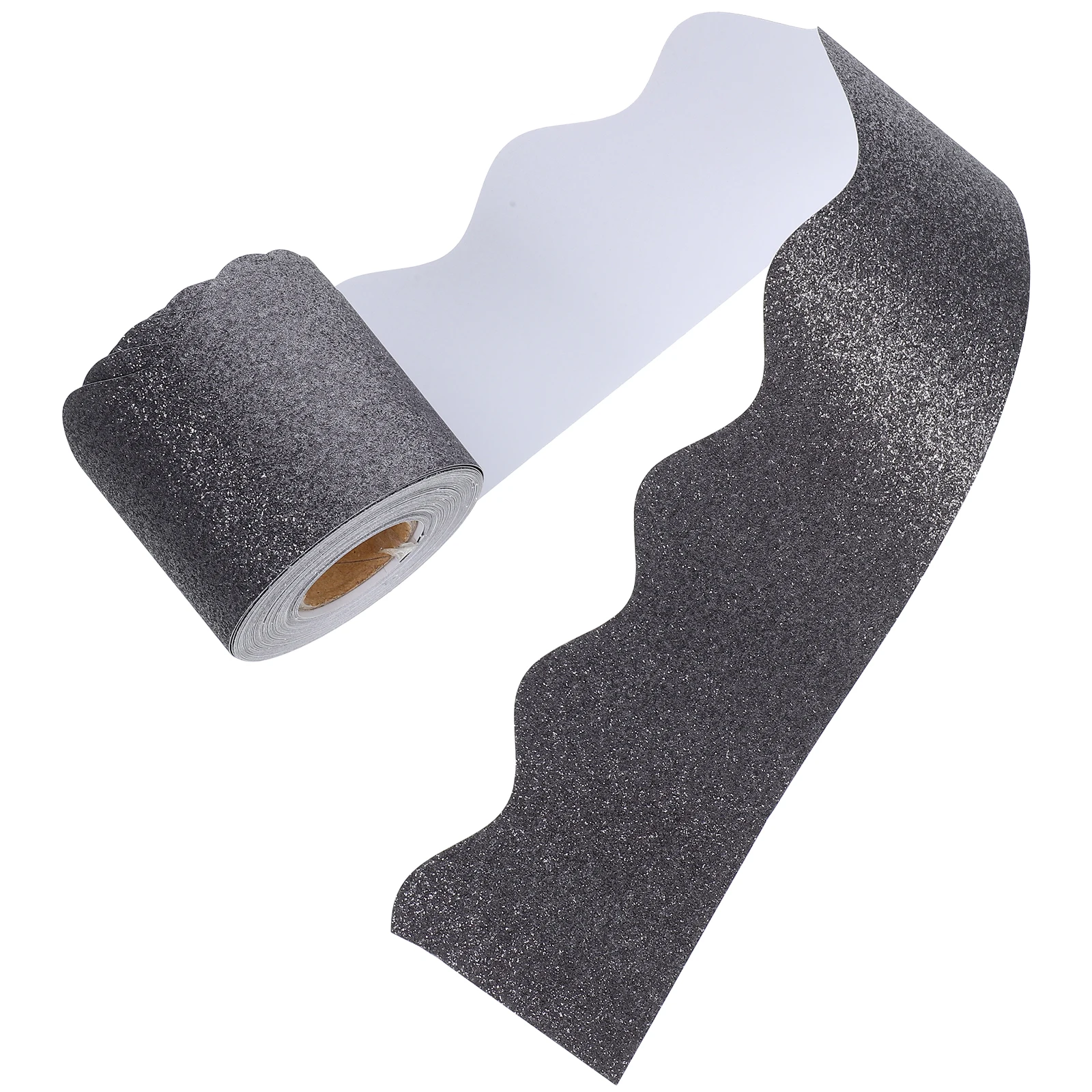 Chalkboard Border Sticker Bulletin Decorations Glitter Grey Paper Blackboard Trim