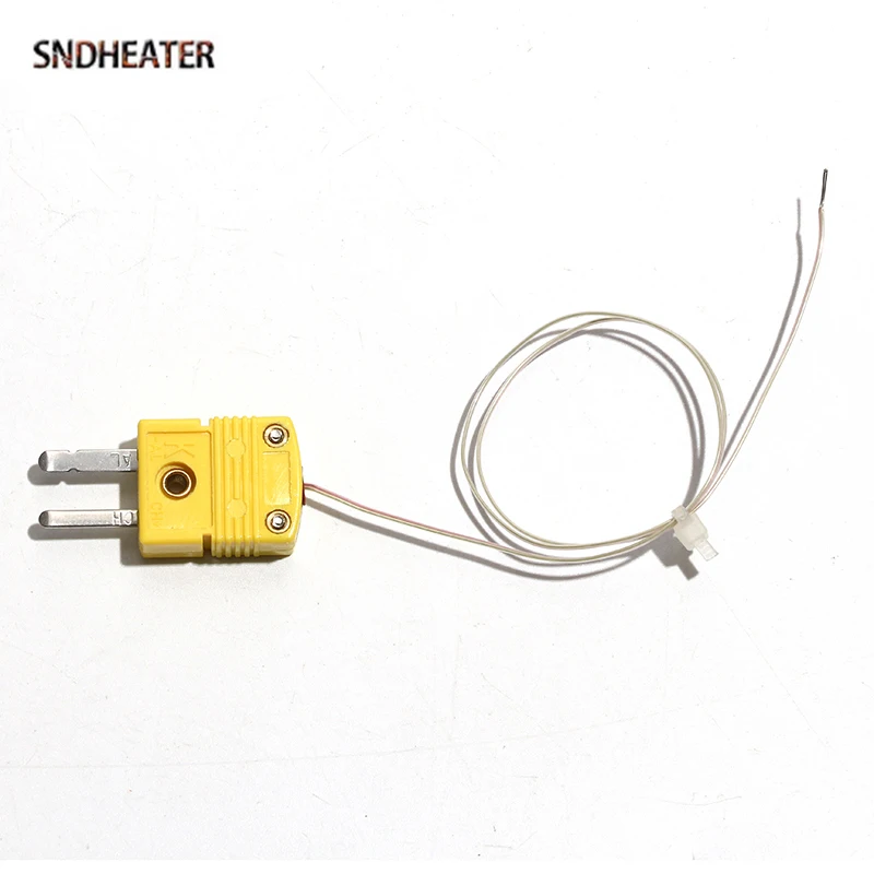 SNDHEATER TT-K-30-SLE Good Precision Thermocouple Sensor High Temperature Resistance 0.3M 1M 2M 3M 5M PTFE K Type Wire With Plug