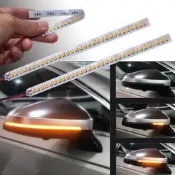 2x Sequential LED Side Mirror Turn Light Warning Strip Tape Safety