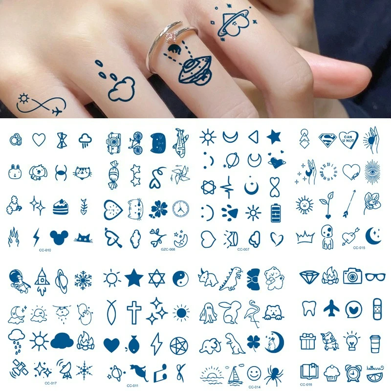 

Finger Small Temporary Tattoos,Tattoo Stickers,Waterproof Long-Lasting 15 Days,Semi-Permanent Fake Tattoo,body art for Men Women
