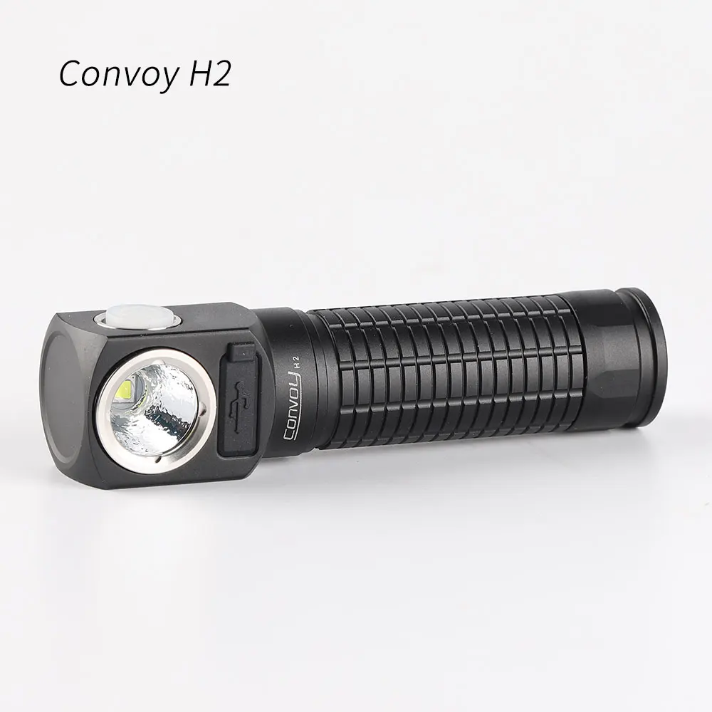 Convoy H2 CREE XML2 LED Flashlight + Headlight 18650 Flash Torch Head Lamp Camping Fishing Work Latarka Type-c Port Headlamp