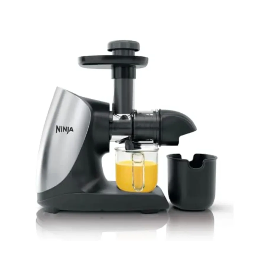 

Cold Press Juicer Pro for home use, stainless steel and ABS plastic, cloud silver, quiet 80 RPM operation with high juice yield