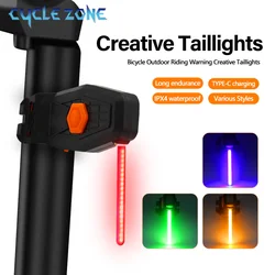 Bicycle Light Creative Taillights Multi Lighting Mode Rechargeable LED Bike Rear Light Night Riding Warning Lamp for MTB Cycling