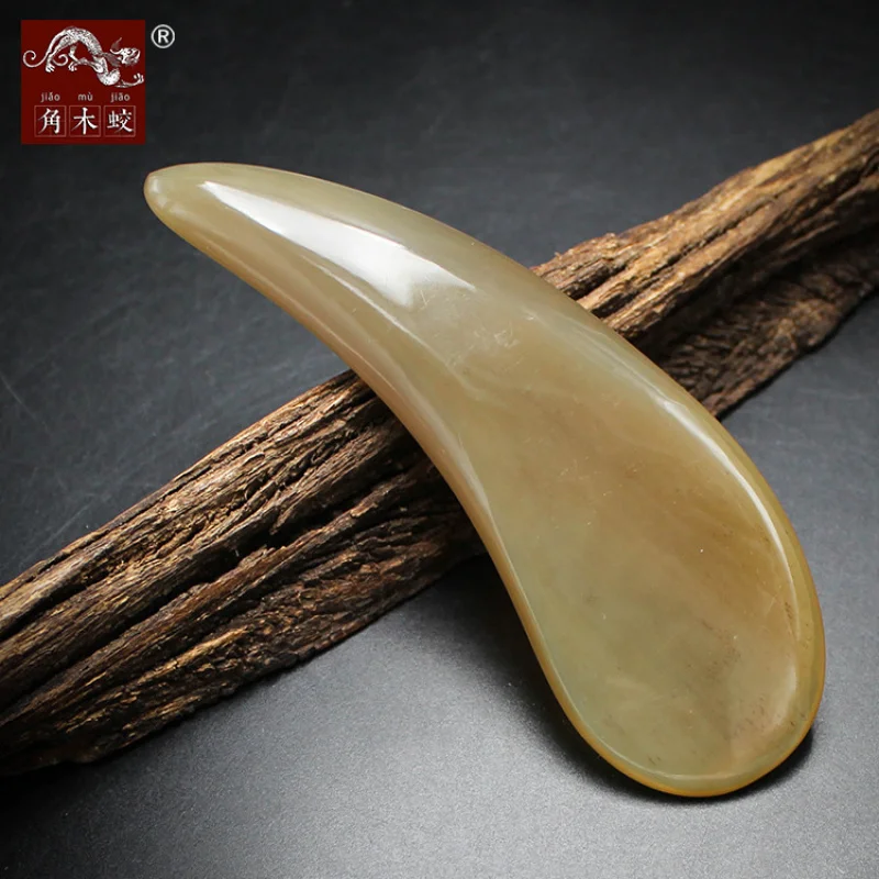 

Horned Yak Horn Scraping Board, Massage Beauty Pad, Thickened