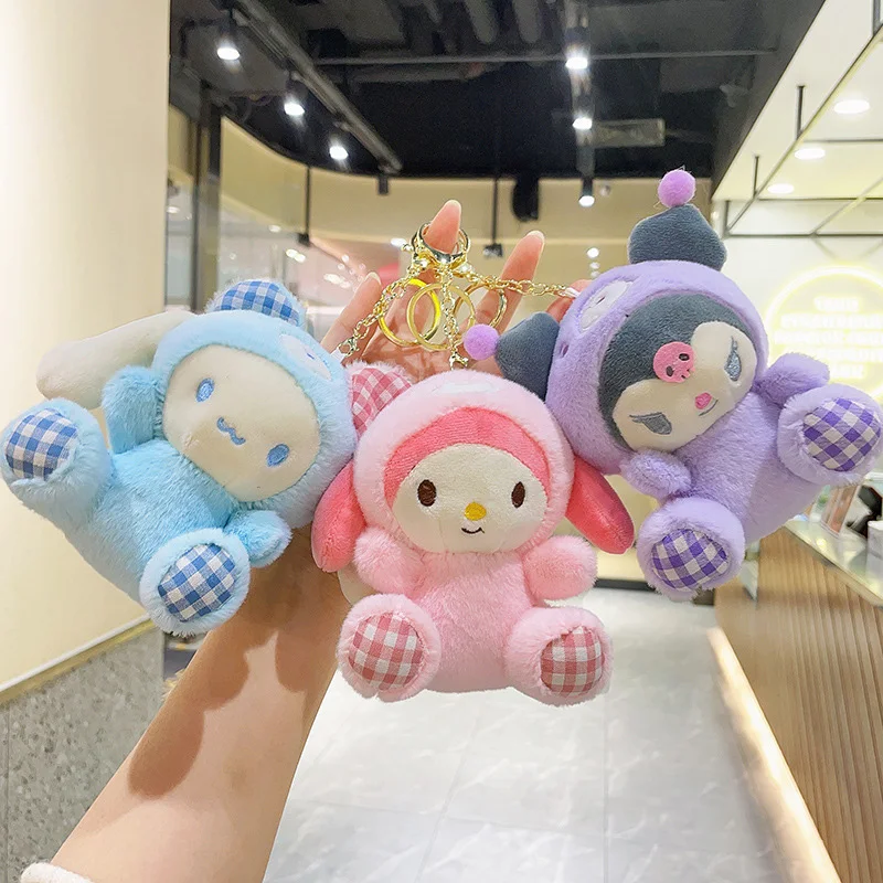 53 Styles Sanrio Series Plush Stuffed Toys Kuromi Cinnamoroll My Melody Kawaii Keychain Pendant Peluche Doll Baby Birthday Gifts