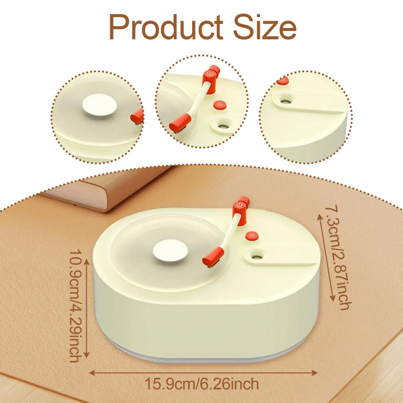 مشغل تسجيل على شكل مرطب الهواء الديكور كتم موزع الزيوت العطرية متعدد الاستخدامات لغرفة المعيشة سطح المكتب غرفة نوم اليوغا المنزلية