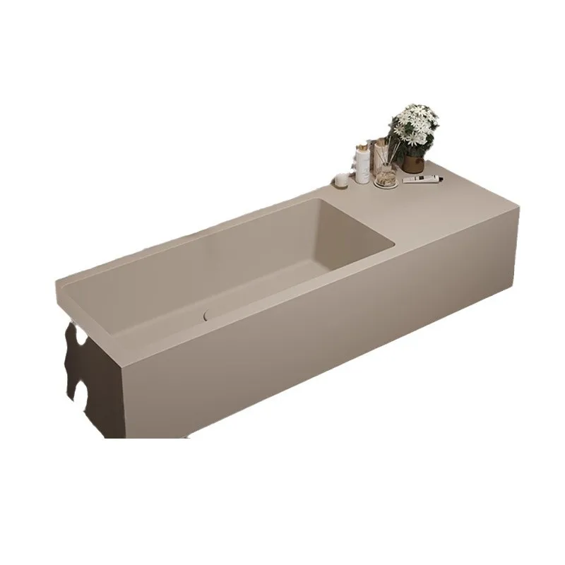 Acrylic integrated basin hidden seamless splicing bathroom cabinet combination hand washbasin