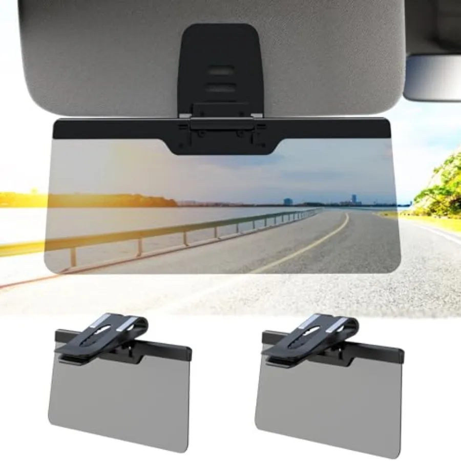 

Sun Visor Extender for Car 2 Pack Enhanced UV400 Anti-Glare Adjustable Mount with PC Lens Universal Car Anti-UV Polarized Sun V