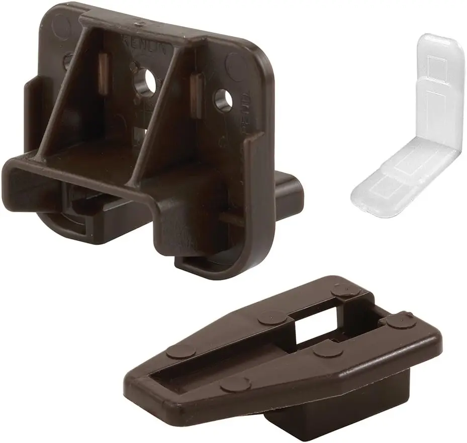 

Drawer Track Guide and Glides Replacement Parts for Dressers, Hutches, Nightstand - Brown Plastic, Easy Install