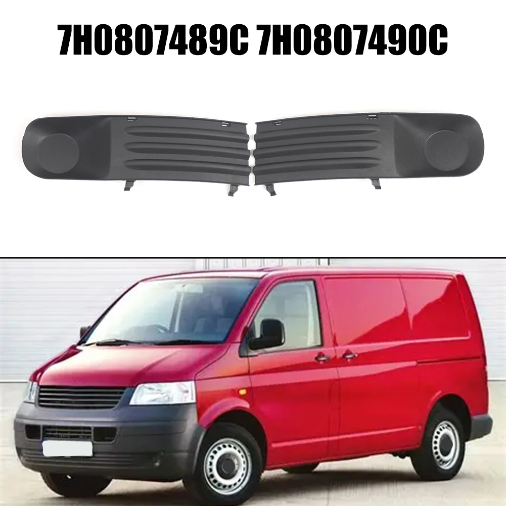 

Car Front Bumper Grille Panel Strip for Transporter For T5 2003 2009 Left and Right Side OEM 7H0807489C 7H0807490C ABS Black