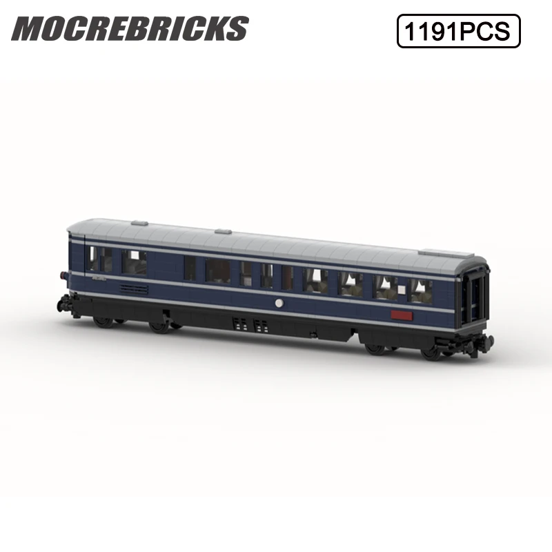 MOC City Train Series Blauer Enzian - Dining Car Building Blocks Model DIY Bricks Children's Educational Toys Christmas Gift