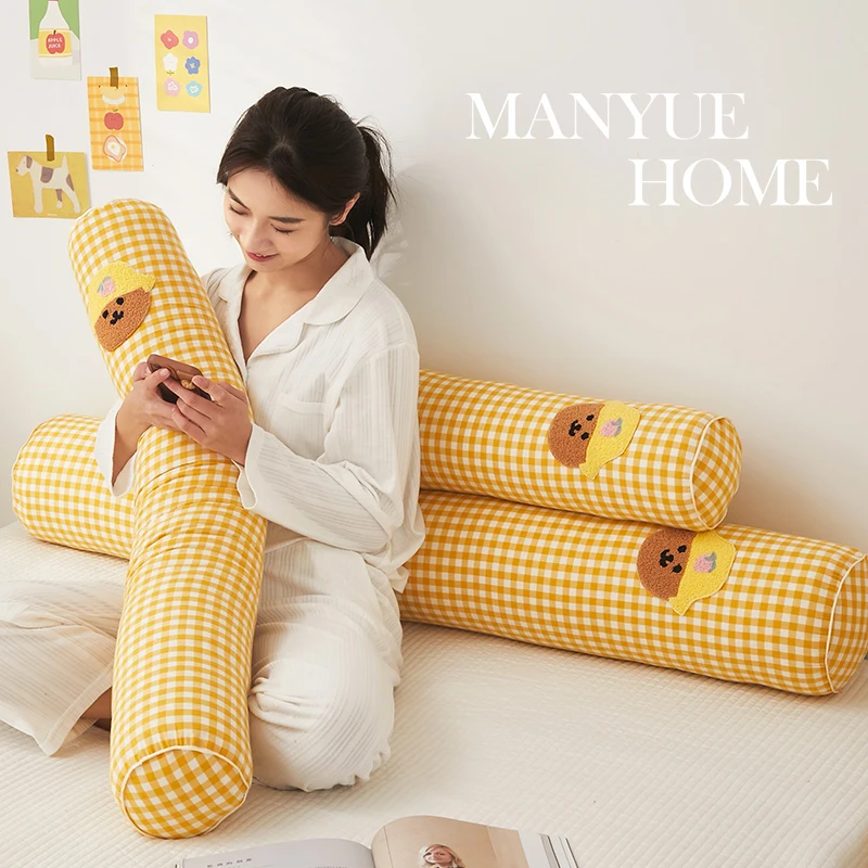 

Хлопковая подушка для детской спальни, для девочек, съемная, моющаяся, домашняя тканевая подушка-валик круглой формы, бренд Nordic S...