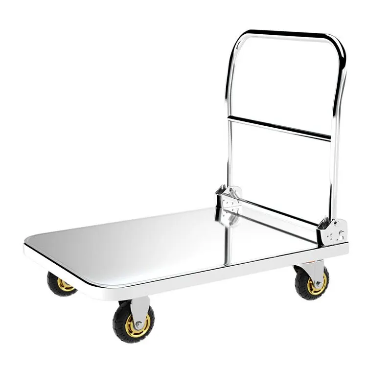 

100*60cm Industrial Steel Heavy Duty Foldable Platform Hand Trolley Cart High Load Capacity for Carrying Fabrication Services