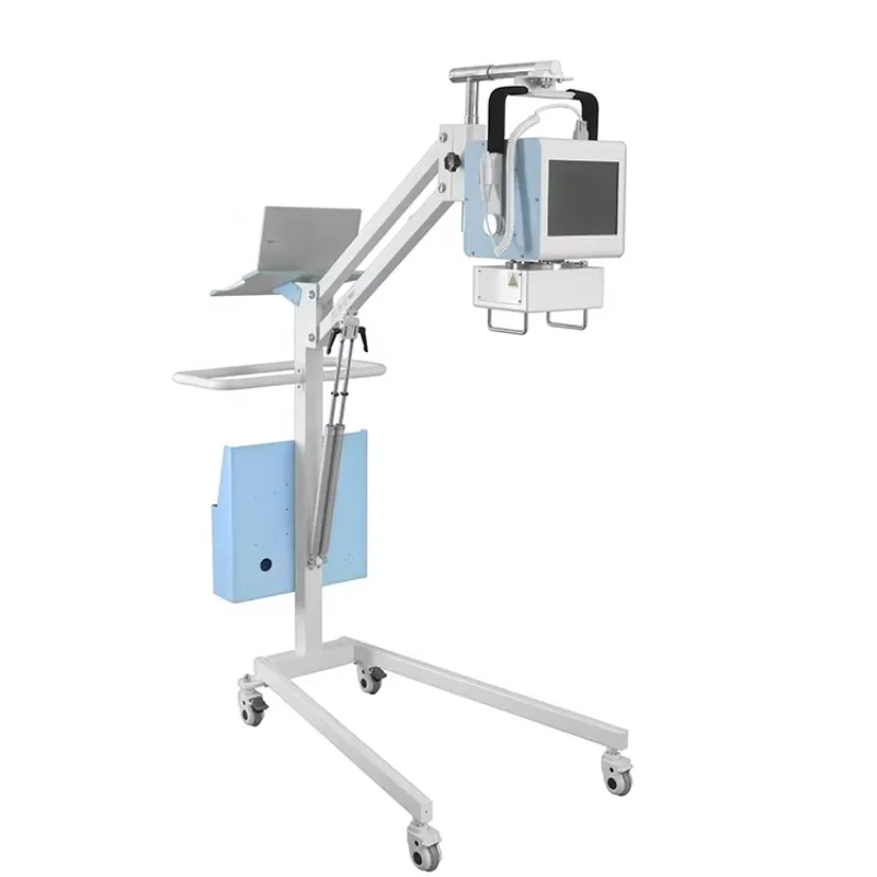 High Frequency 5KW Digital Mobile X-ray Machine with Stand for Human or Veterinary Use Portable DR System X-ray Machine