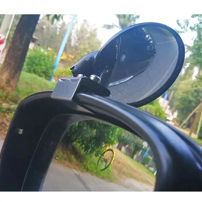 Car Left and Right Front Wheel Blind Zone Mirror 360 Degree Rotation Wide Angle Coach Rearview Mirror Dead Zone Auxiliary Mirror
