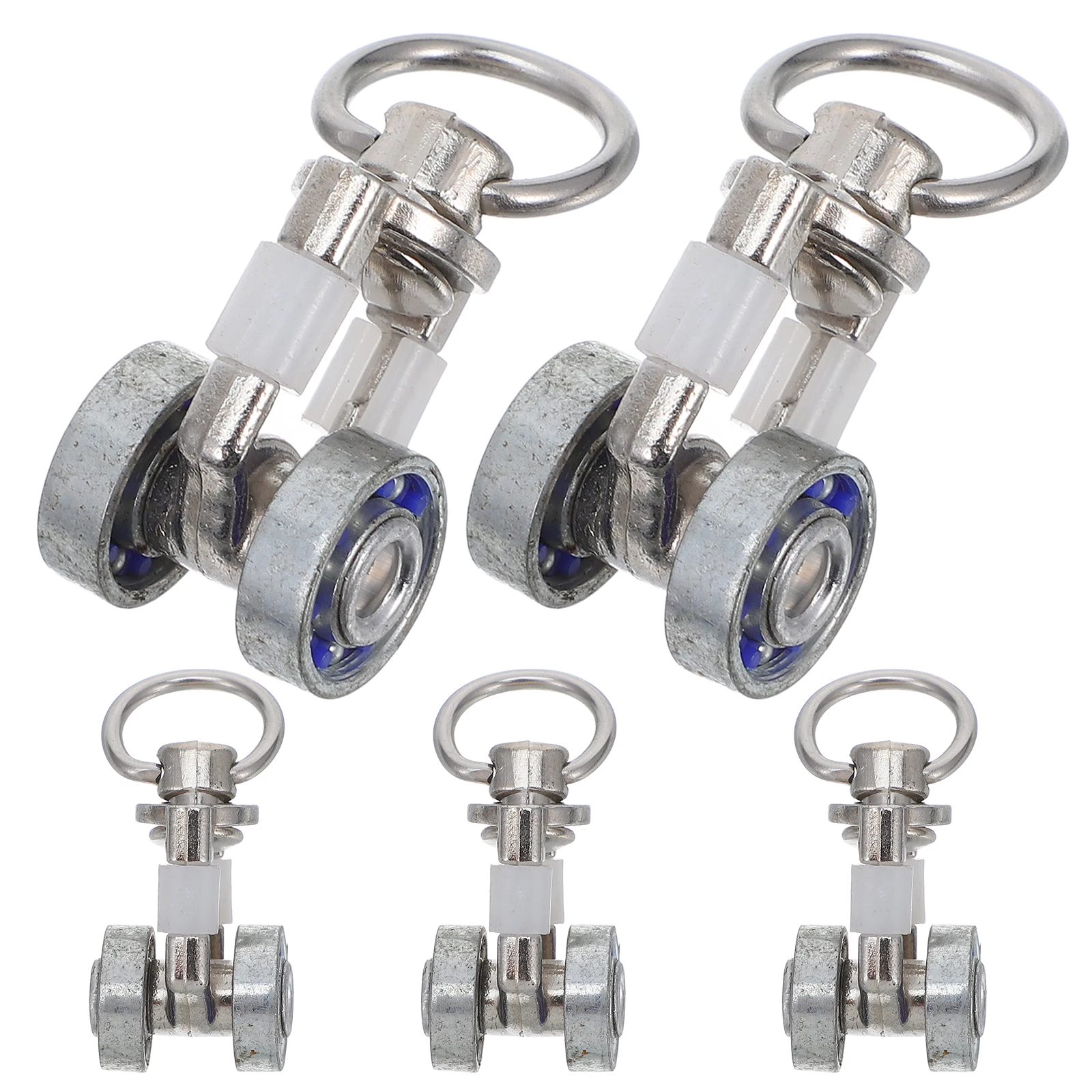 

5 Pcs Metal Bearing Roller Curtain Track with Pulleys Trolley Rollers Curtains Slide Rail for Wheels