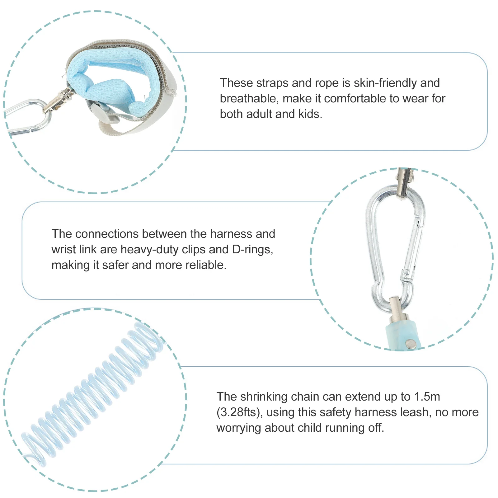 

1Set Anti Lost Strap Adjustable Safety Harness Leash Walking Toddler Anti Lost Harness with Leash