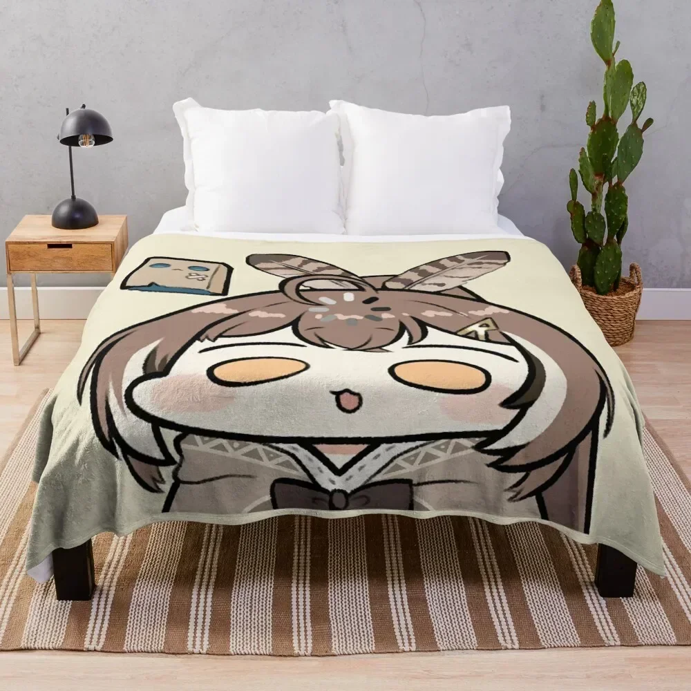 

Nanashi Mumei Forgor Throw Blanket blankets and throws Decorative Sofa Giant Sofa warm winter Blankets