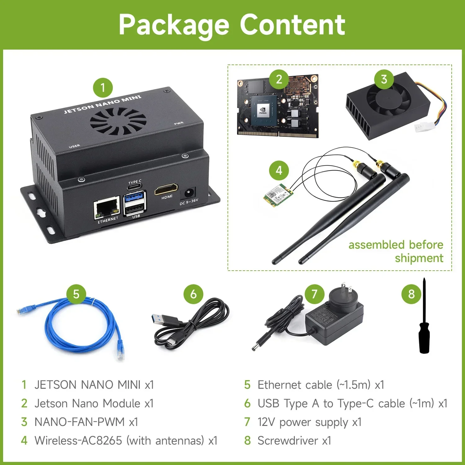 Modulo mini-computer Jetson Nano, interfacce periferiche multiple integrate