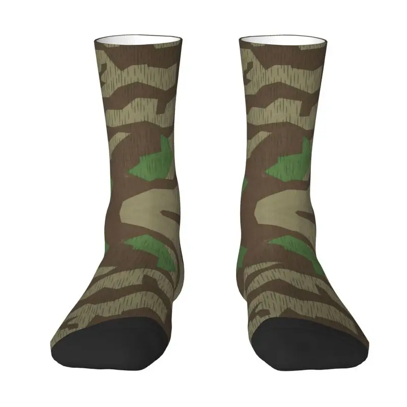 

Custom Splittertarn Camouflage Splinter Camo Men's Crew Socks Unisex Fashion 3D Printed Germany Military Dress Socks