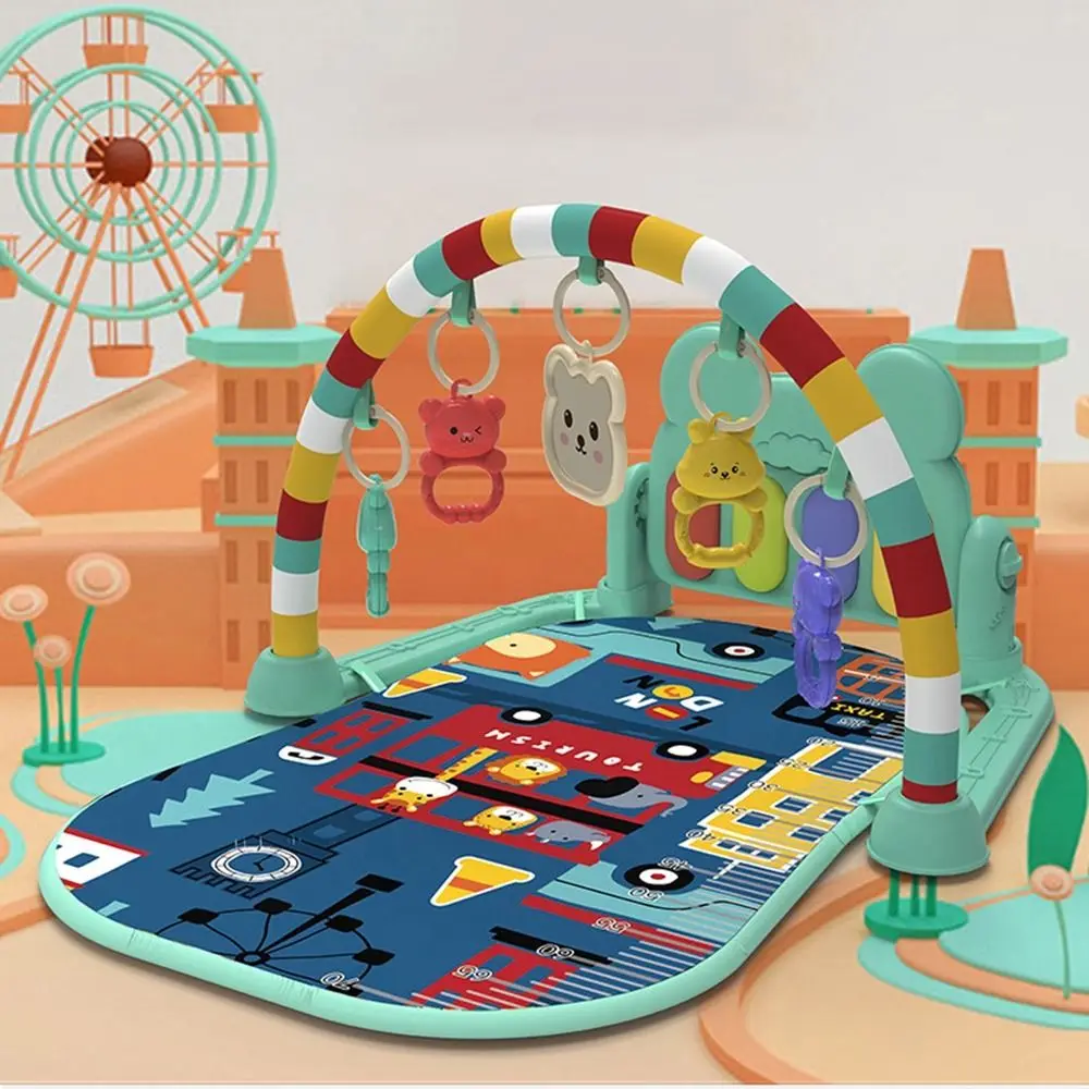 

Early Education Baby Fitness Stand Music Play Cartoon Style 10 Styles Pedal Play Mat Gifts Piano Keyboard Crawling Blanket