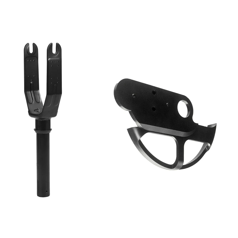 

2 Pcs Electric Scooter Accessories: 1 Pcs Scooter Front Wheel Bracket Fork With Rubber & 1 Pcs Brake Pad Protector Cover