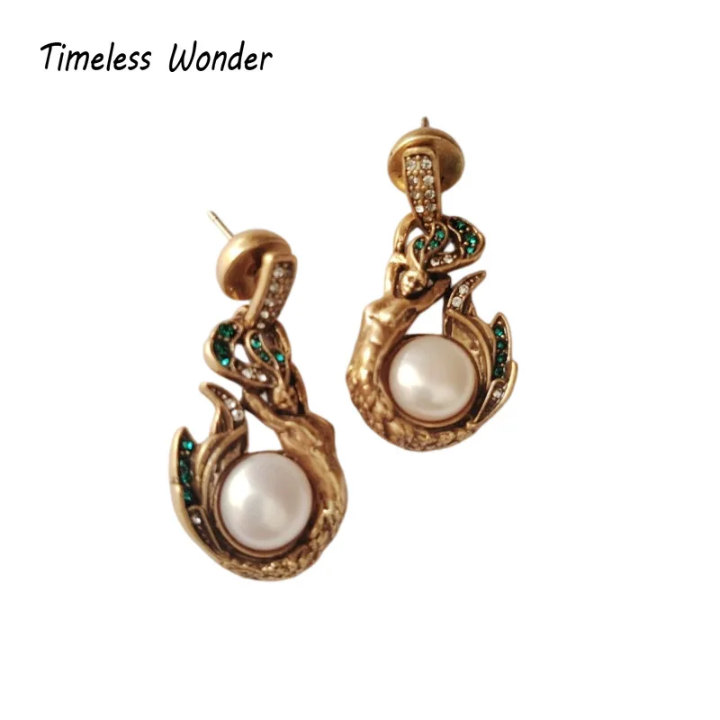 Timeless Wonder Brass Zircon Geo Stud Earrings Women Designer Jewelry Trendy Gift Top Classy Simple Neat 5133