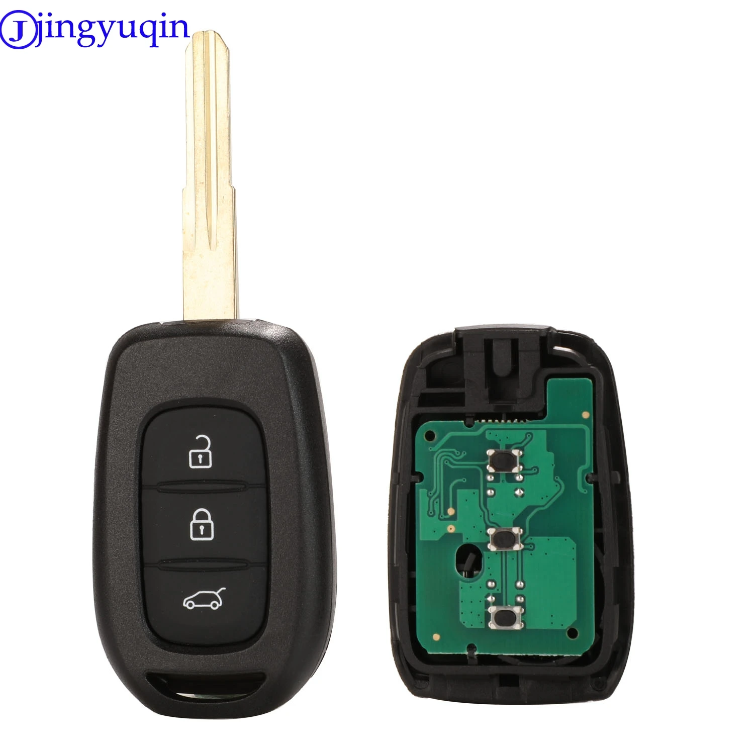 jingyuqin zdalny klucz 2/3 przycisk 434MHZ z chipem 4A PCF7961M dla Renault Sandero Dacia Logan