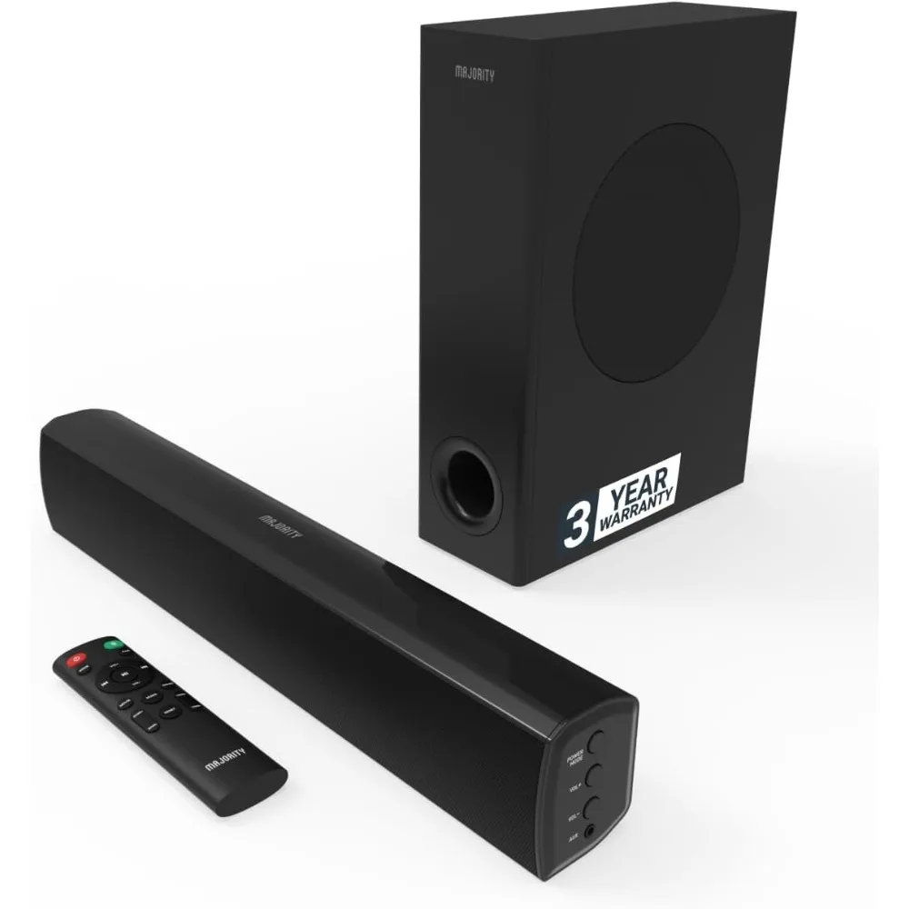 

Bluetooth Soundbar with Subwoofer | 100 Watts Sound bar for TV | 2.1 Stereo TV Sound Bar with Optical, RCA, USB, and AUX Playba