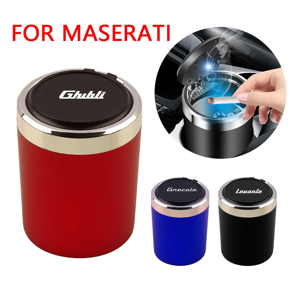 1PC Portable Detachable Car Ashtray Holder For Maserati GT Ghibli GranSport GranTurismo Levante MC20 MC12 QUATTROPORTE Grecale