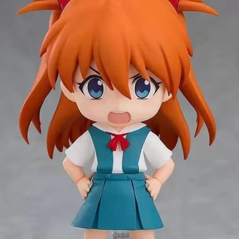 

Neon Genesis Evangelion EVA Asuka Q version Nendoroid with interchangeable face and movable joints figure model ornaments