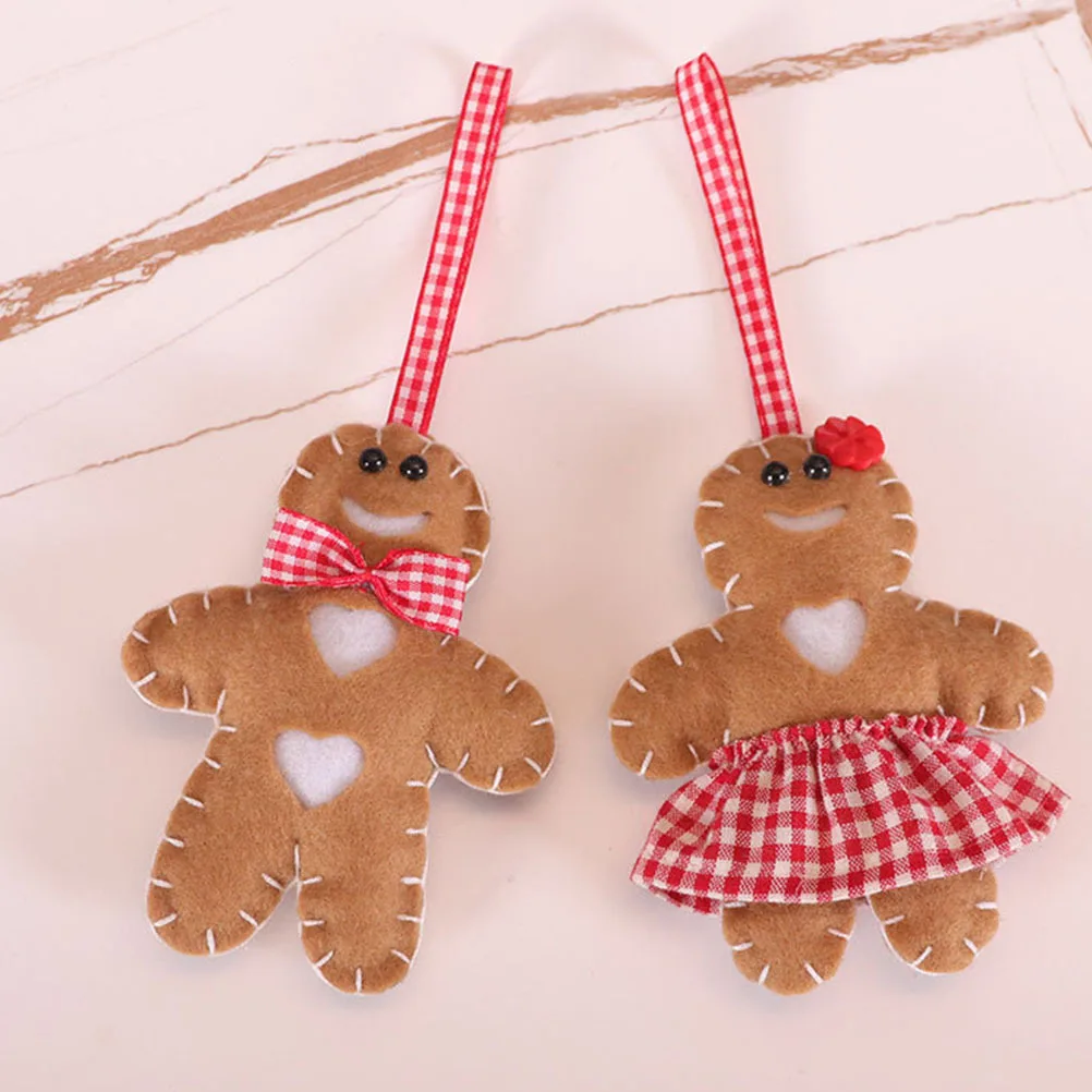 

3Pcs Xmas Tree Ornament Cartoon Reindeer Gingerbread Pendant Christmas Holiday Decor Xmas Tree Ornament