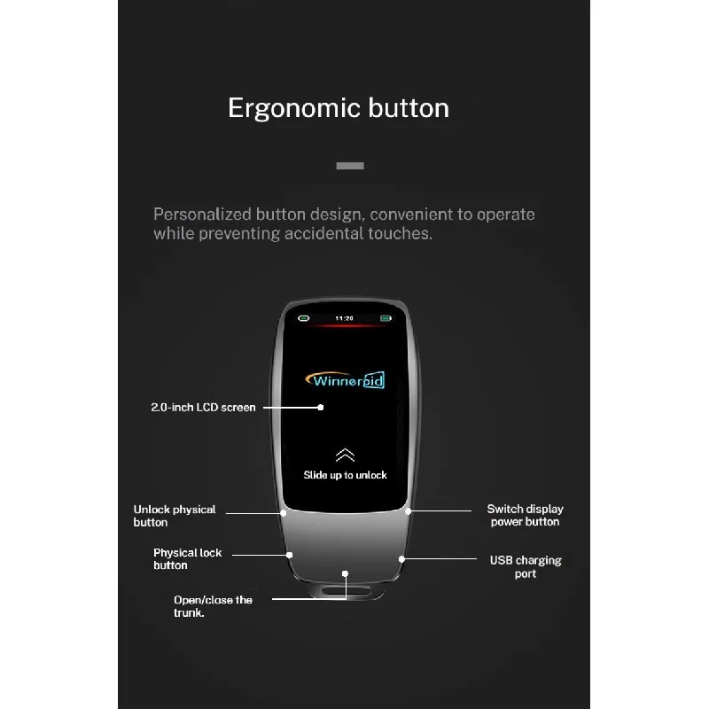 Inteligentny kluczyk LCD SK03 Mercedes z funkcją komfortowego dostępu i połączeniem telefonicznym dla BMW Benz Audi Ford Land Rover Toyota Honda Tesla